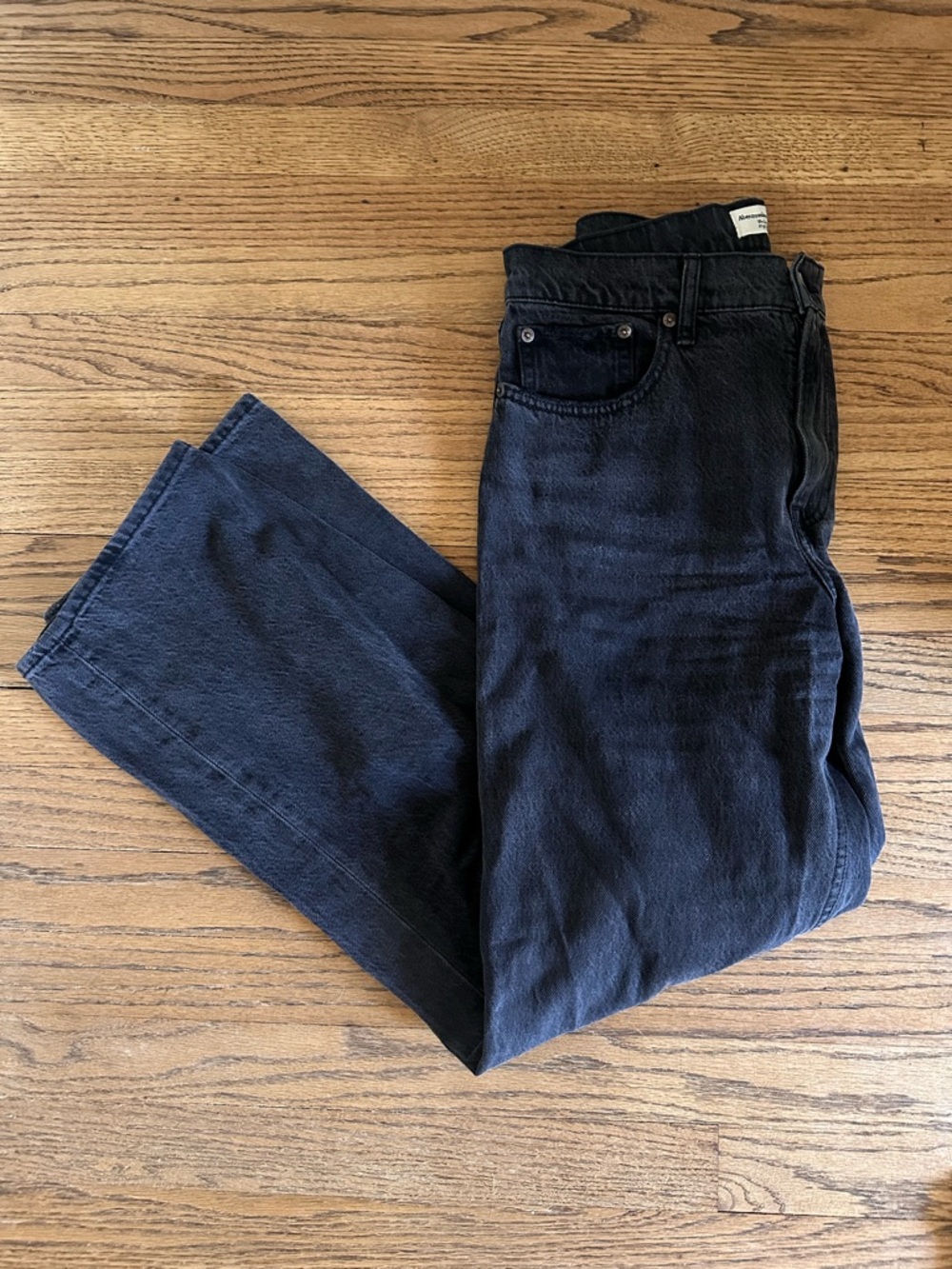 Abercrombie & Fitch Dark Navy Wide-Leg Jeans